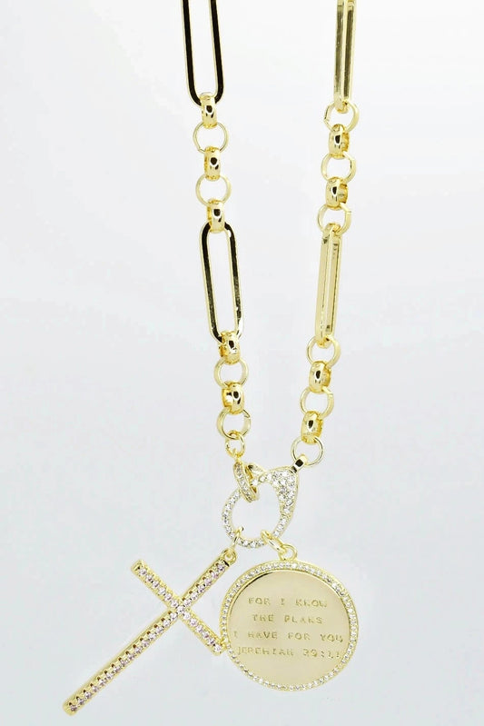 Jeremiah 29:11 with Cross Necklace