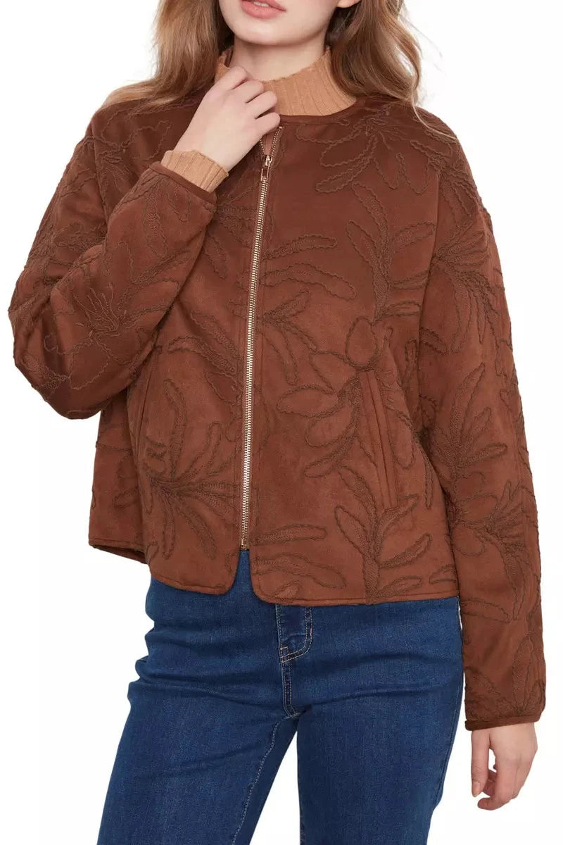 Charlie B Quilted Bomber Jacket