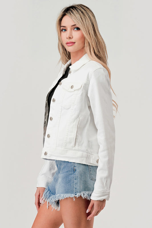 Everyday White Denim Jean Jacket