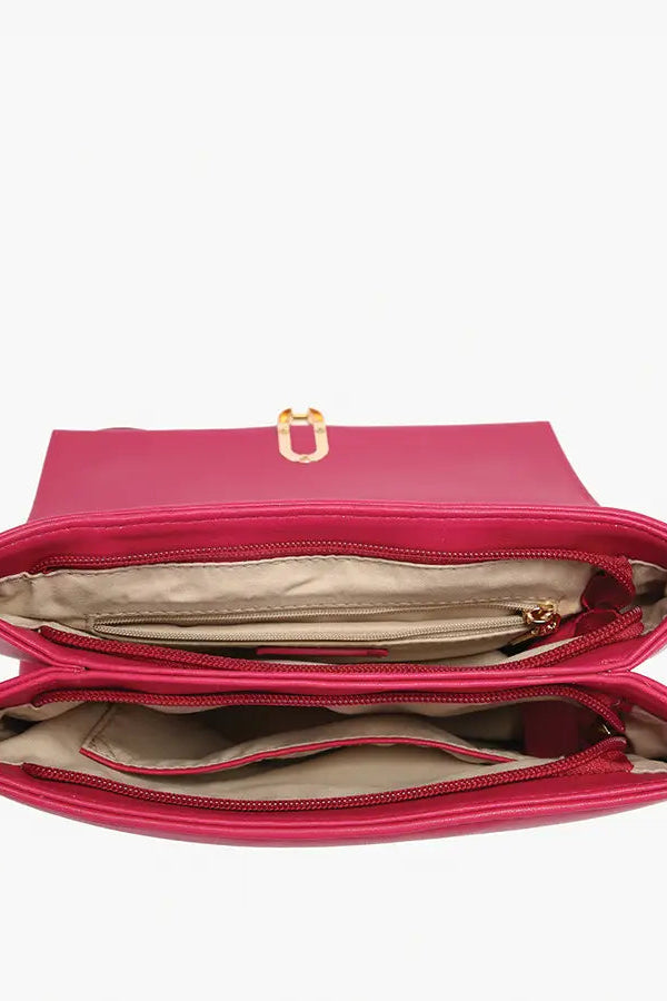 Cannes Square Crossbody w/ Gold Chain Strap - Multiple Colors