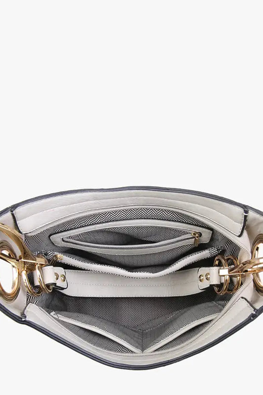 Rochelle Crocodile Print Hobo Bag