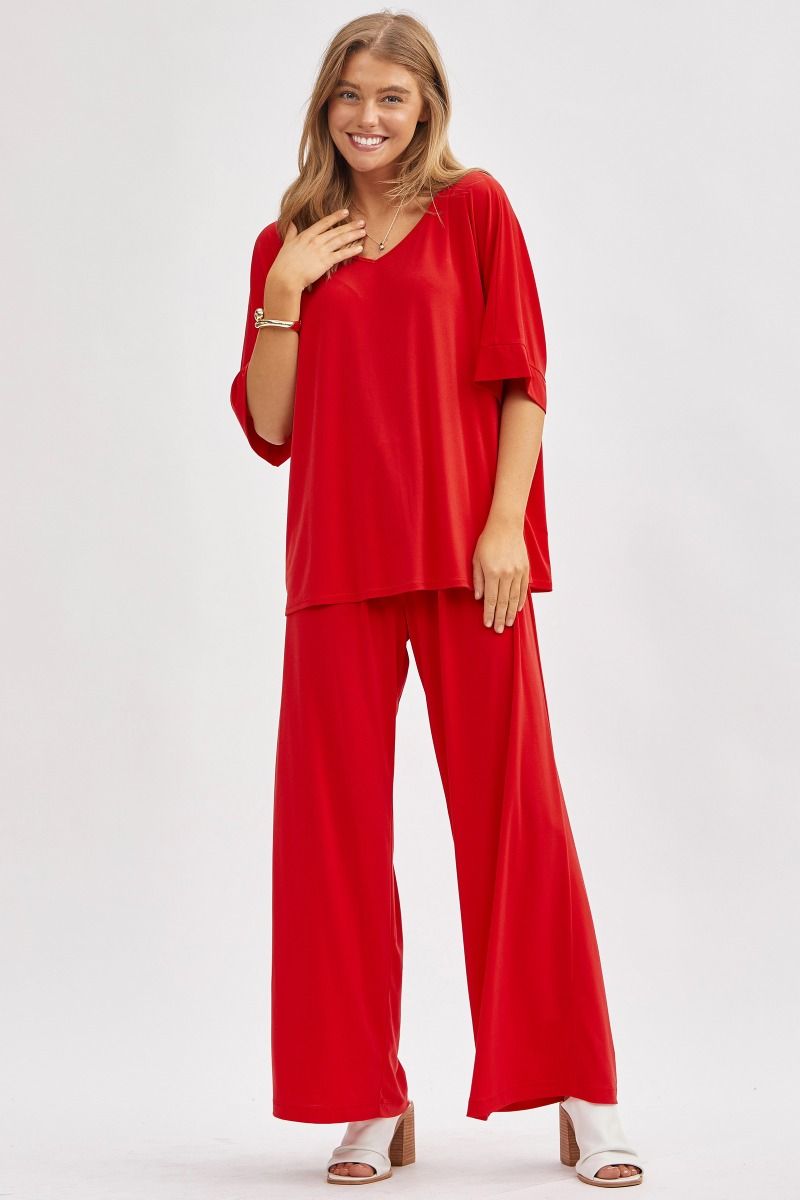 Red Cabana Flowy Set