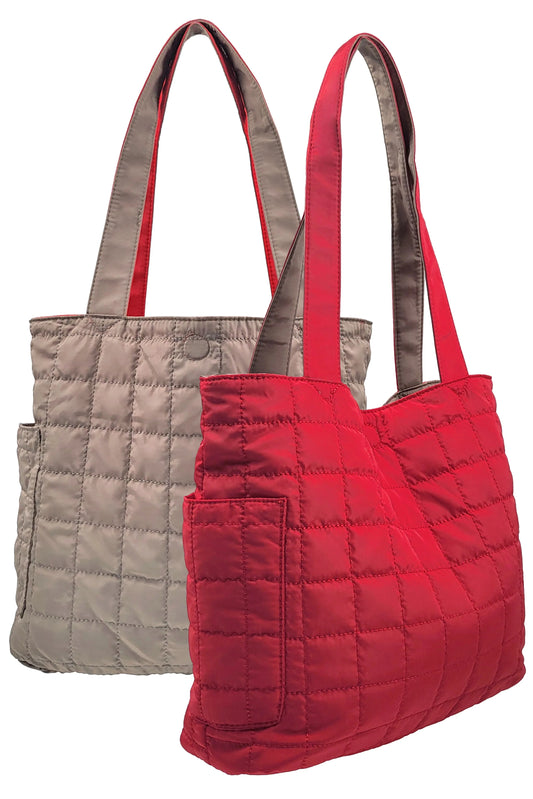 Reversible Nylon Tote - Multiple Colors