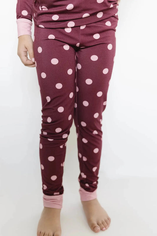 Mulberry Polkadot Bamboo Set