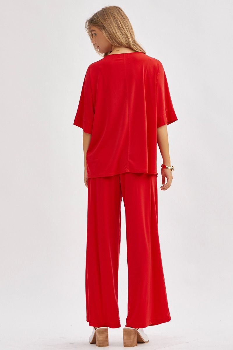 Red Cabana Flowy Set