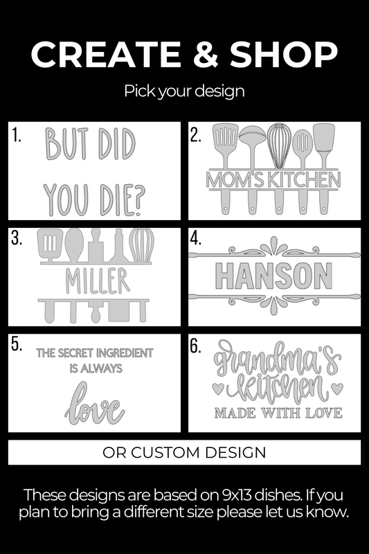 Create & Shop Event - Glass Etching on a Casserole Dish (Feb 19th)