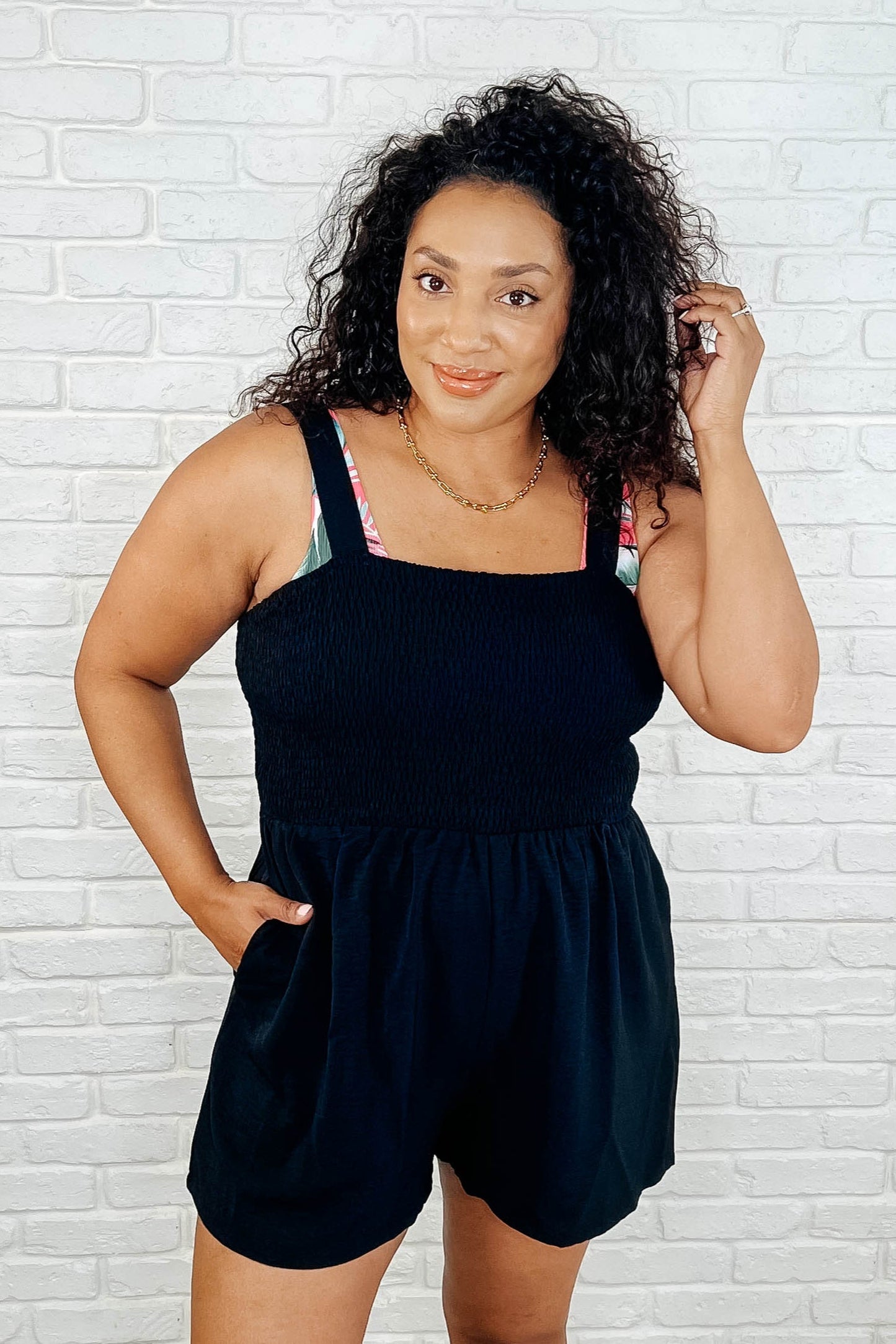 Assume the Best Square Neck Romper (Online Exclusive)