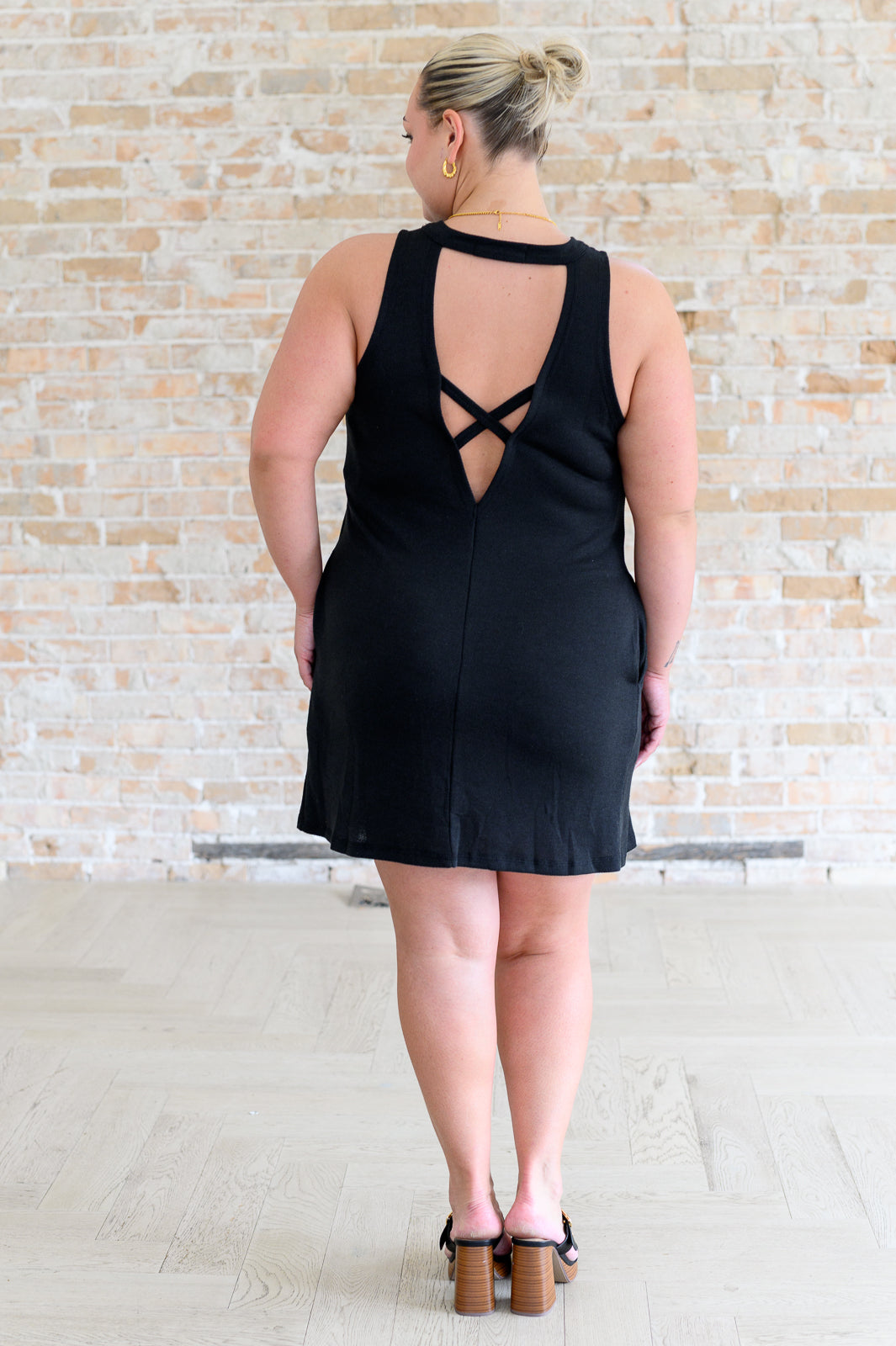 Back it Up Crisscross Cut-Out Back Dress (Online Exclusive)