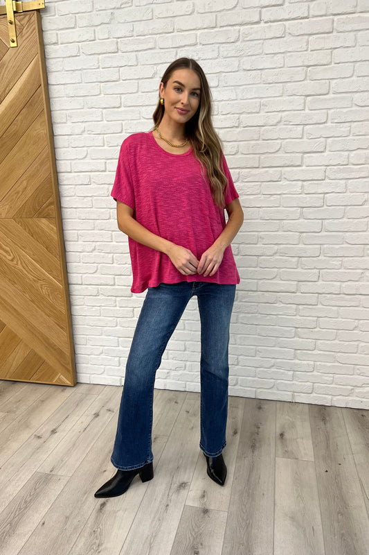 Basically Flowing Dolman Sleeve Top in Hot Pink (Online Exclusive)