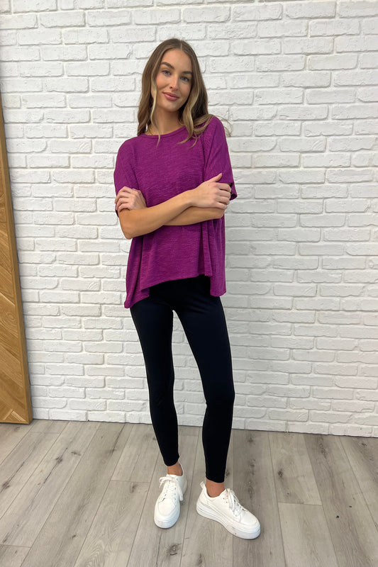 Basically Flowing Dolman Sleeve Top in Lt Plum (Online Exclusive)