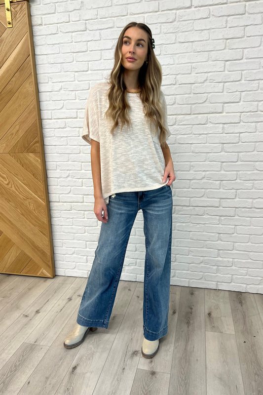 Basically Flowing Dolman Sleeve Top in Sand Beige (Online Exclusive)