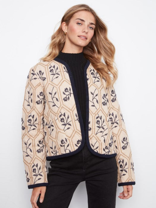 Reversible Embroidered Quilted Jacket