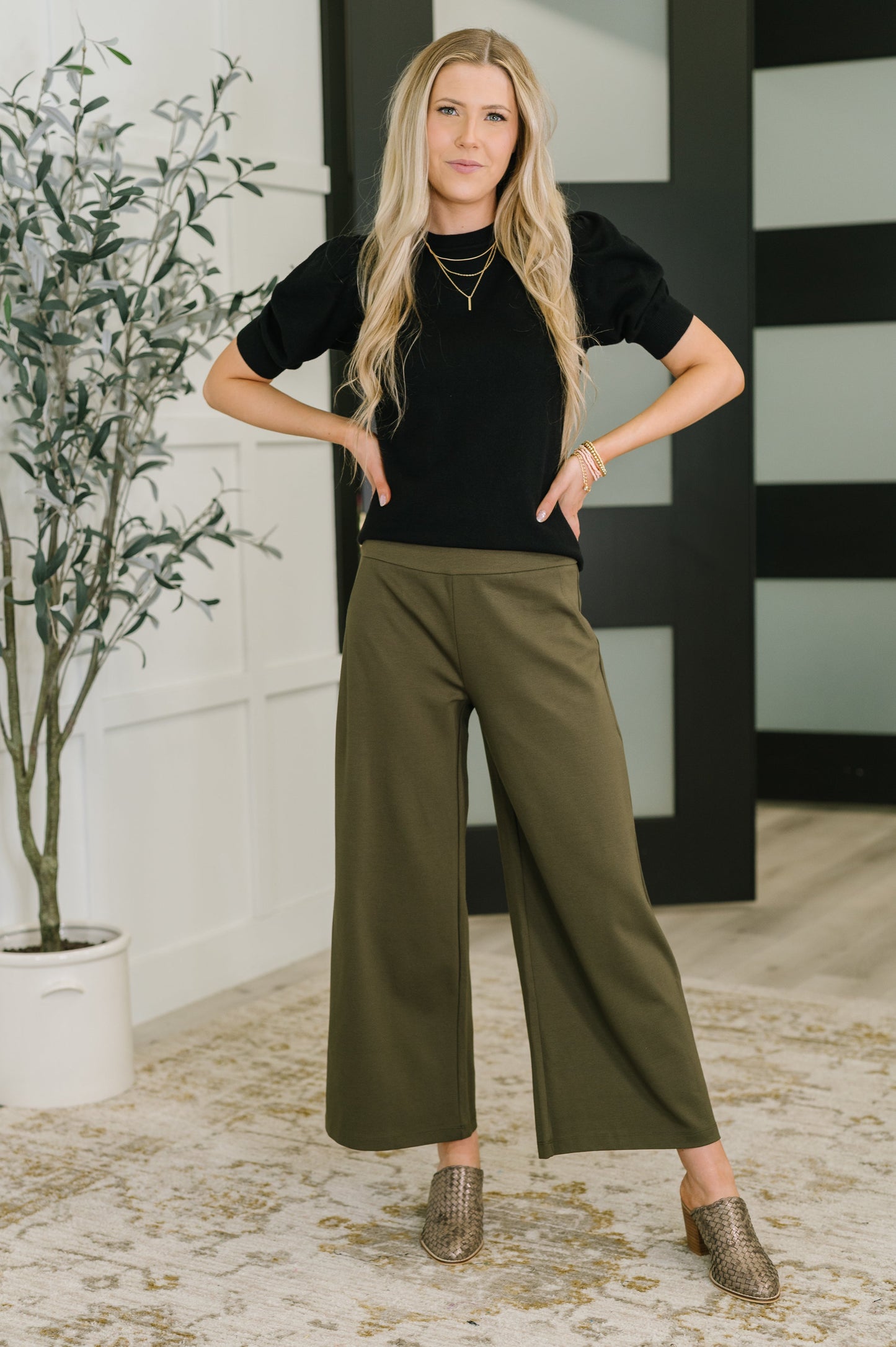 Casually Classy Puff Sleeve Blouse in Black (Online Exclusive)
