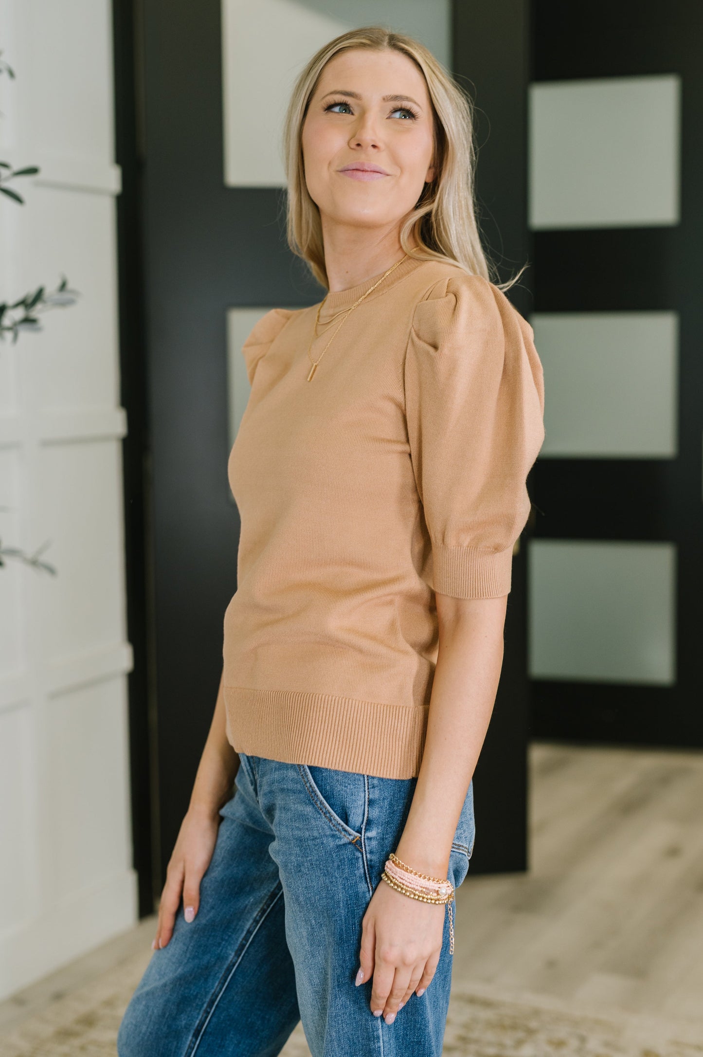 Casually Classy Puff Sleeve Blouse in Brush (Online Exclusive)