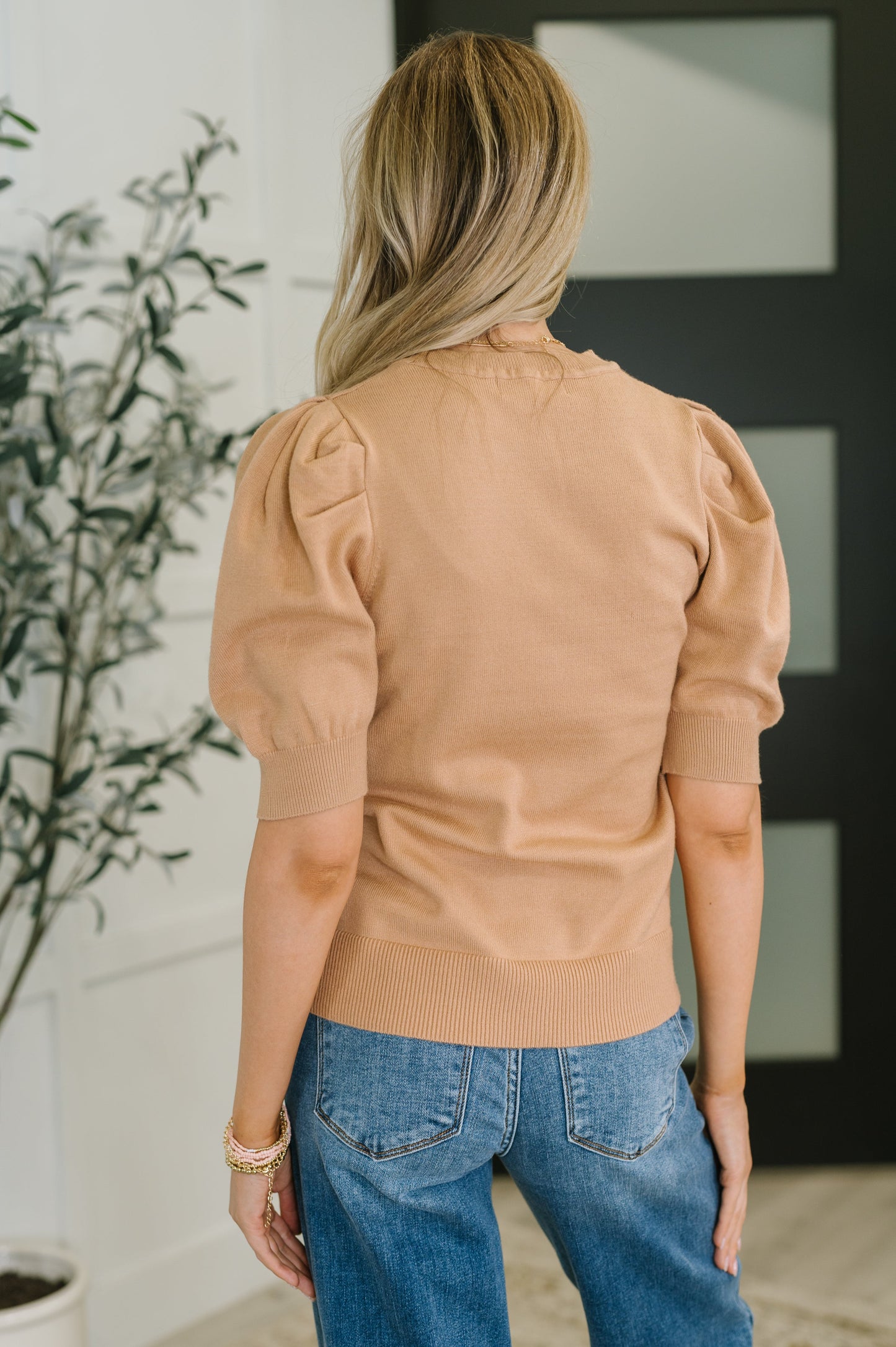 Casually Classy Puff Sleeve Blouse in Brush (Online Exclusive)