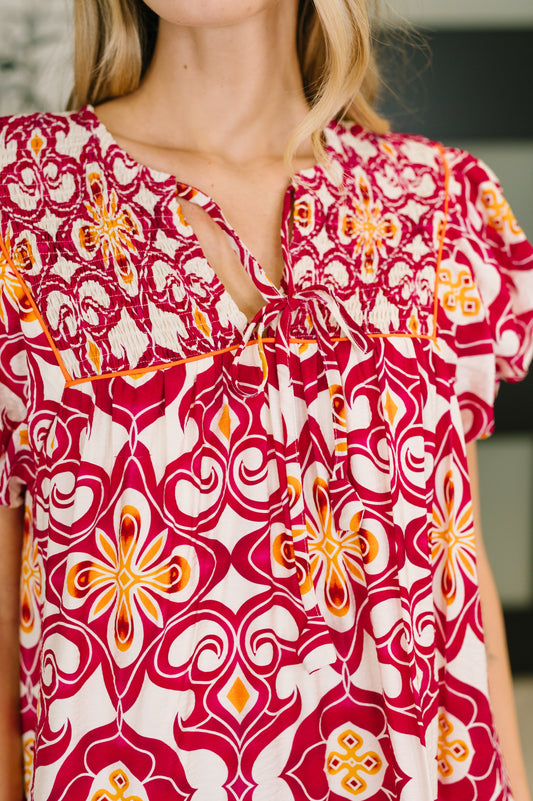 Don't You Go Away Balloon Sleeve Dress (Online Exclusive)