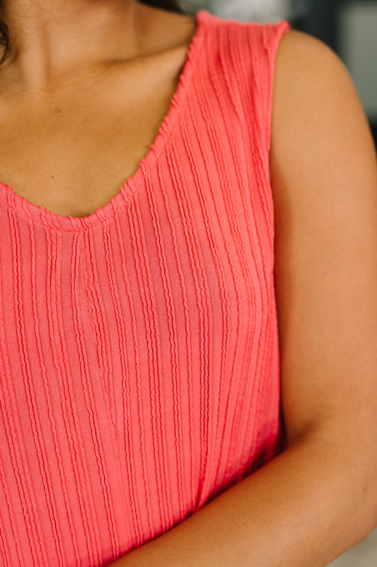 Everything She Wants Sleeveless Maxi Dress in Coral (Online Exclusive)