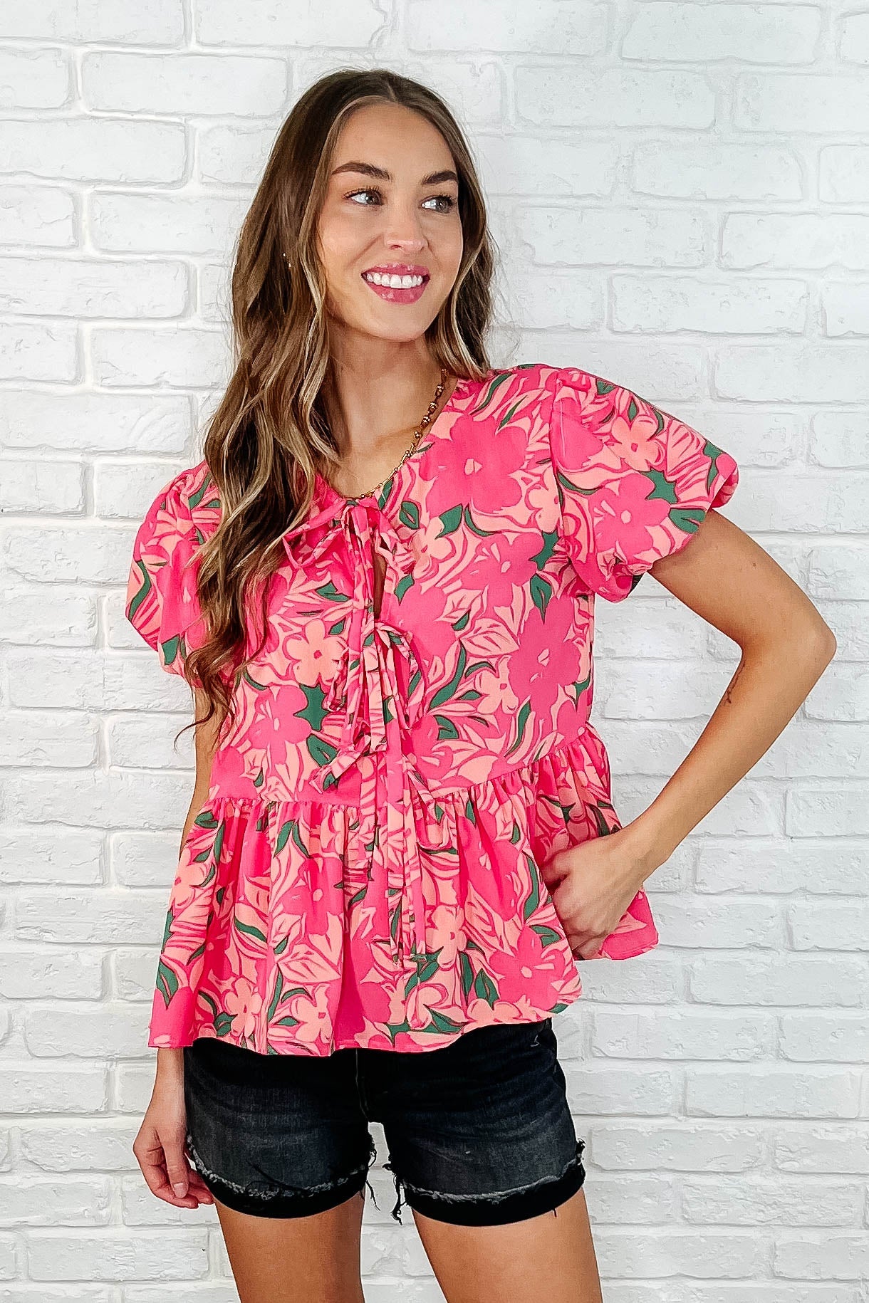 Floral Fling Puff Sleeve Blouse (Online Exclusive)