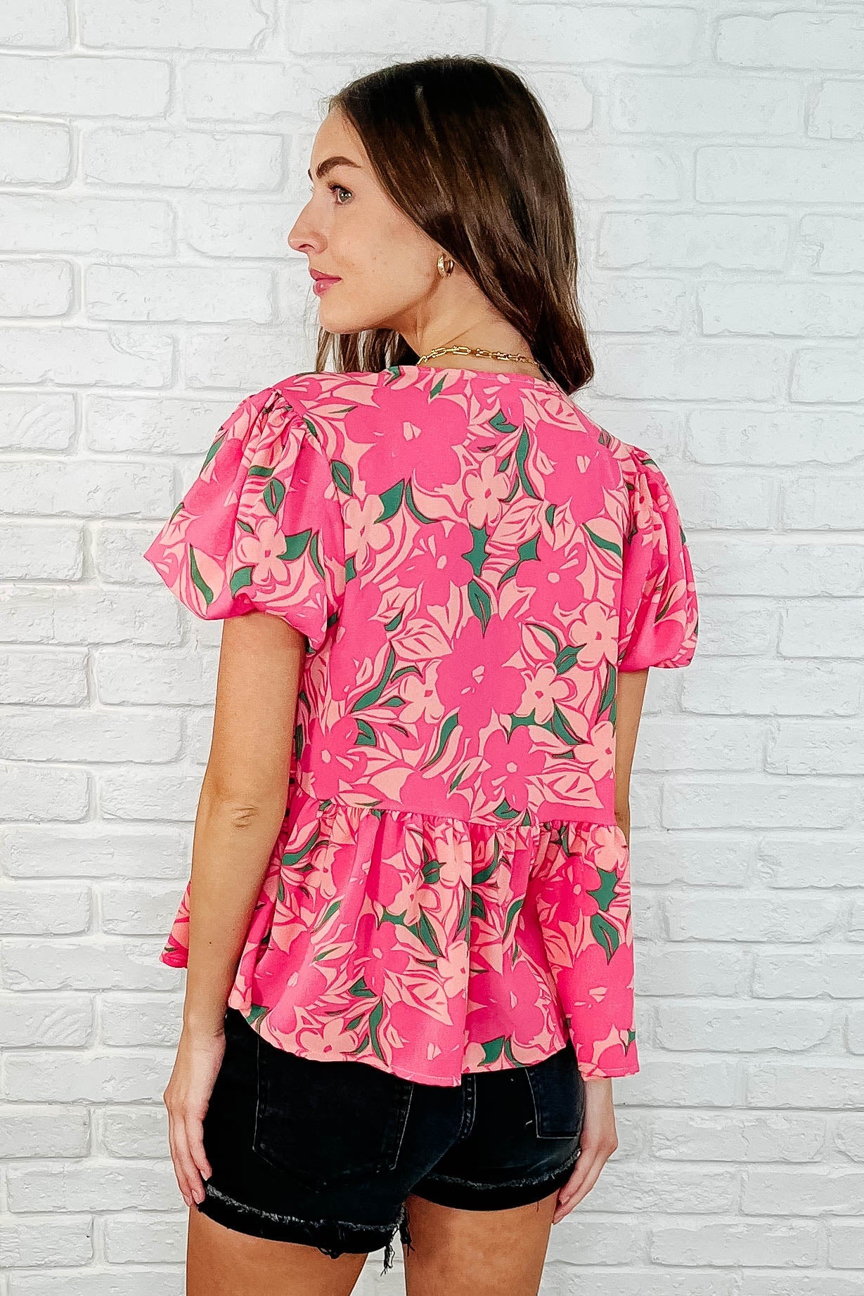 Floral Fling Puff Sleeve Blouse (Online Exclusive)