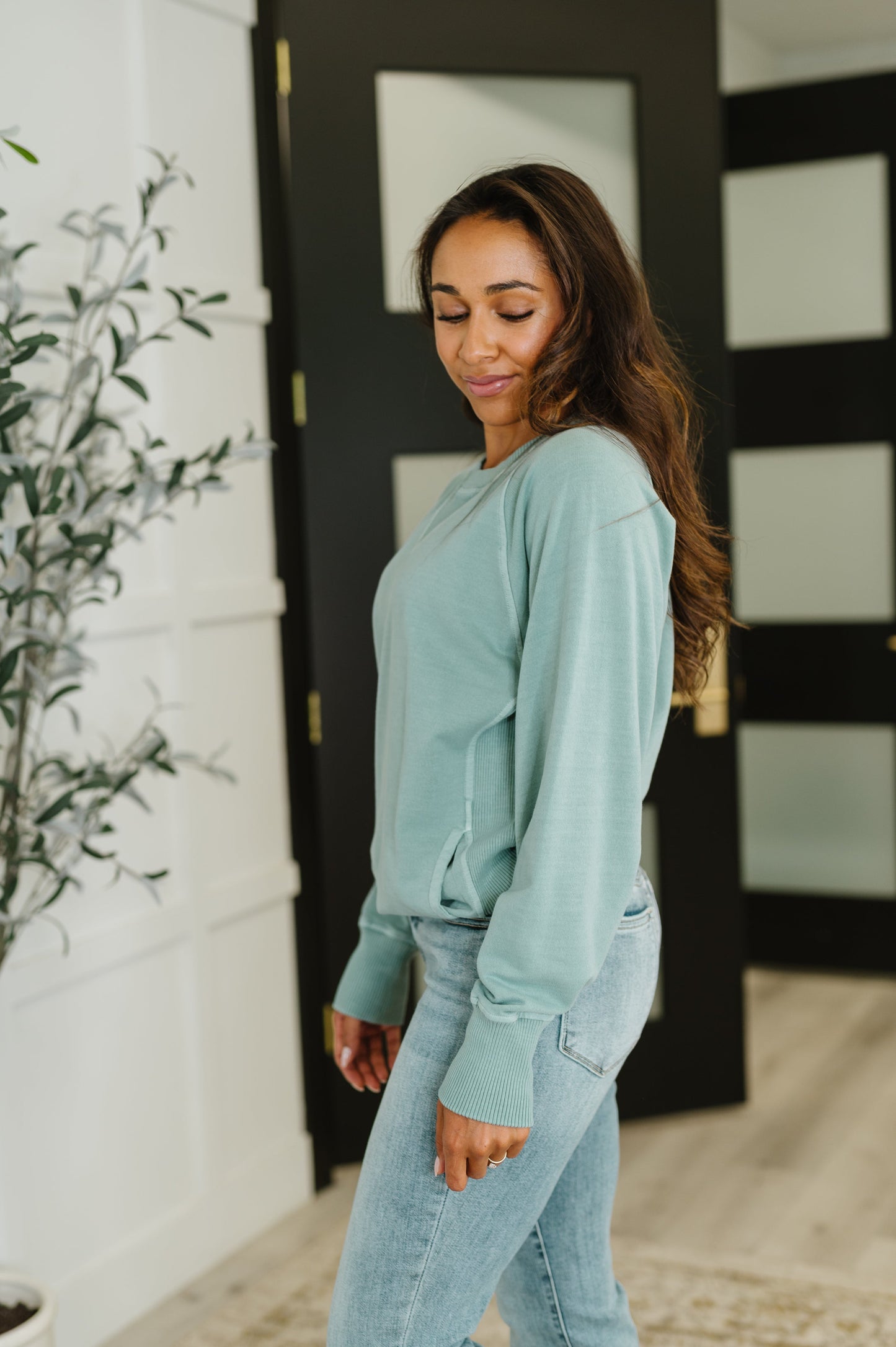 For the Experience Relaxed Pullover in Ash Blue (Online Exclusive)