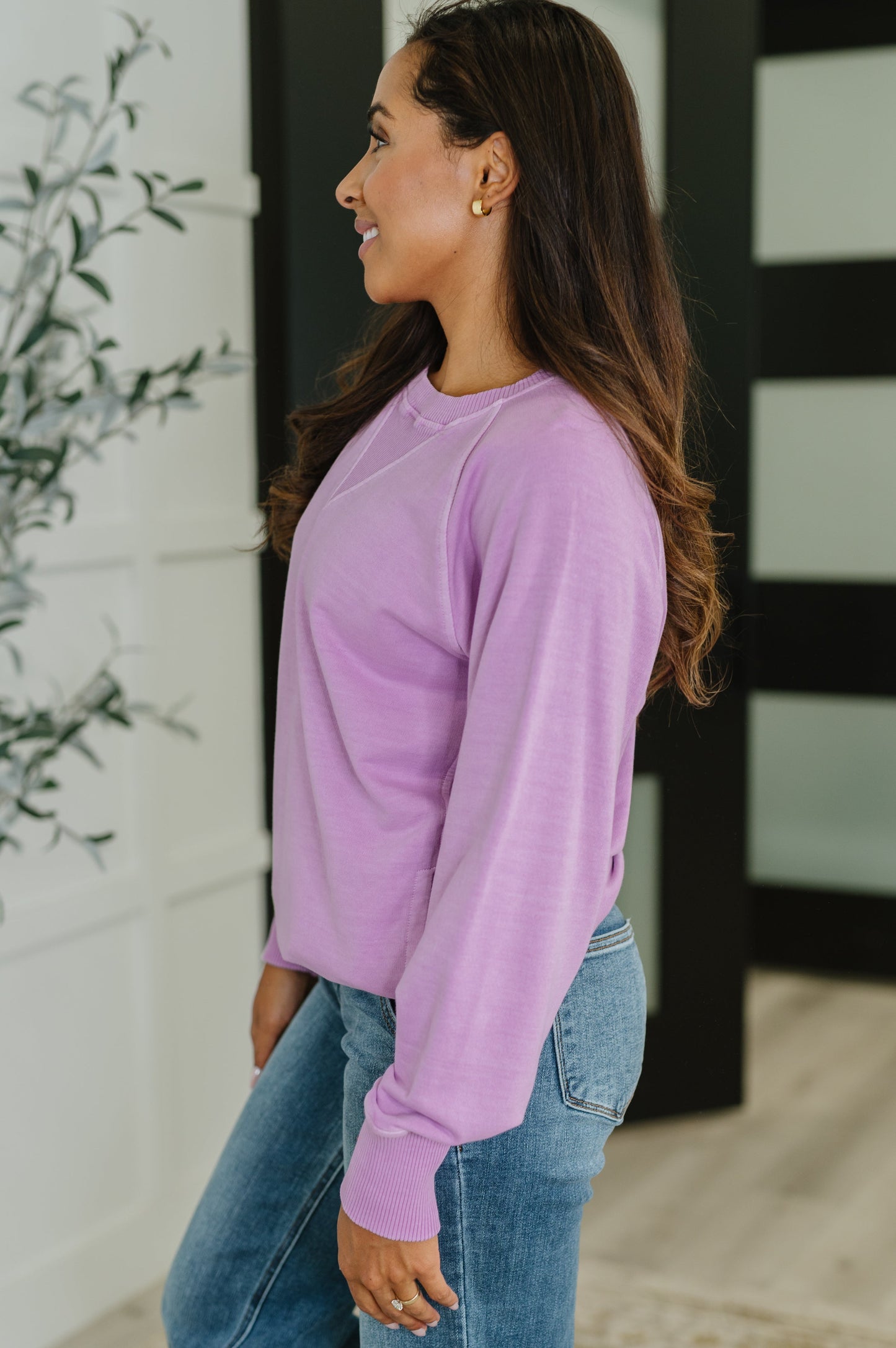 For the Experience Relaxed Pullover in Lavender (Online Exclusive)