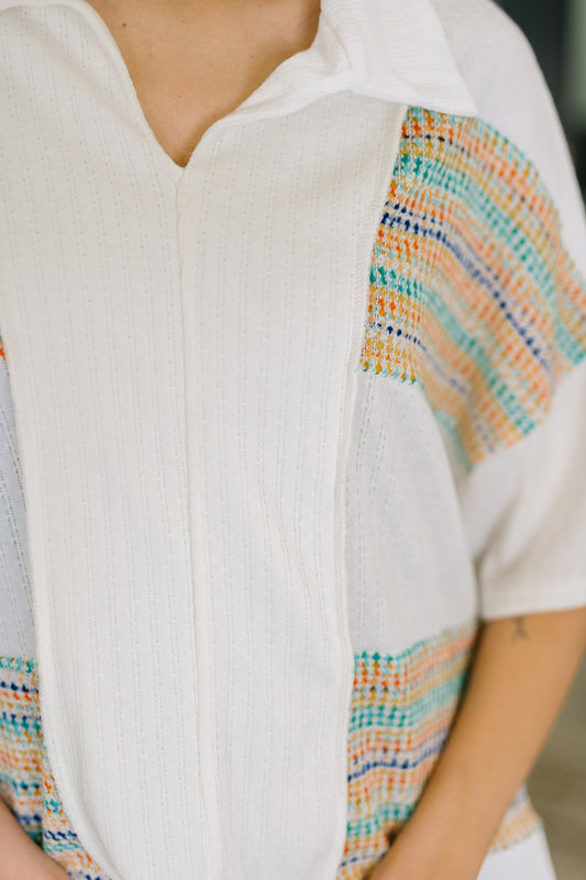 Good For Me Collared Knit Top (Online Exclusives)