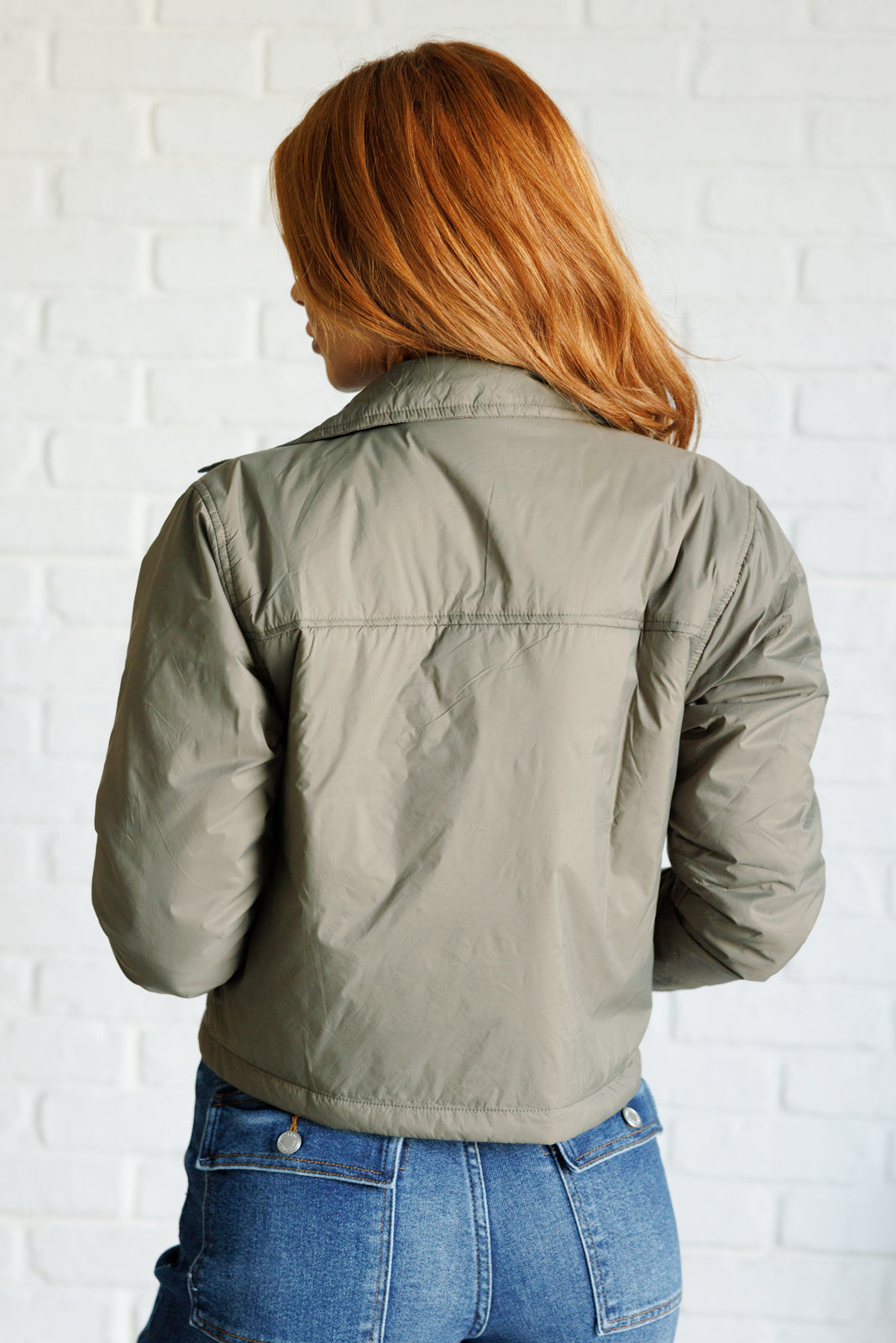 Hear Me Out Lightweight Puffer Jacket in Olive (Online Exclusive)
