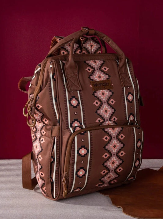 Wrangler Aztec Printed Backpack - Camel
