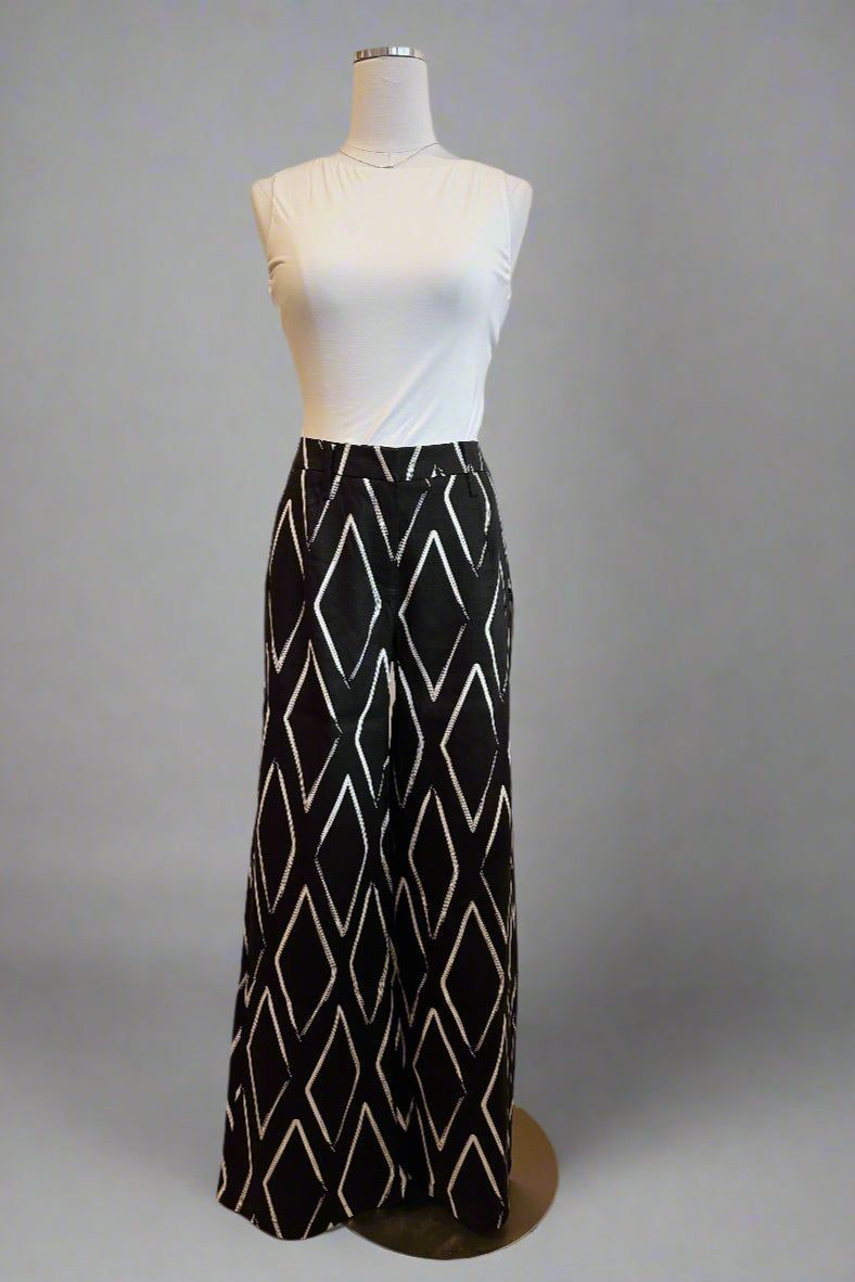 Diamonds Long Pleated Pants