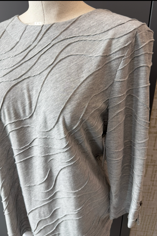 Wavy Line Blouse - Multiple Colors