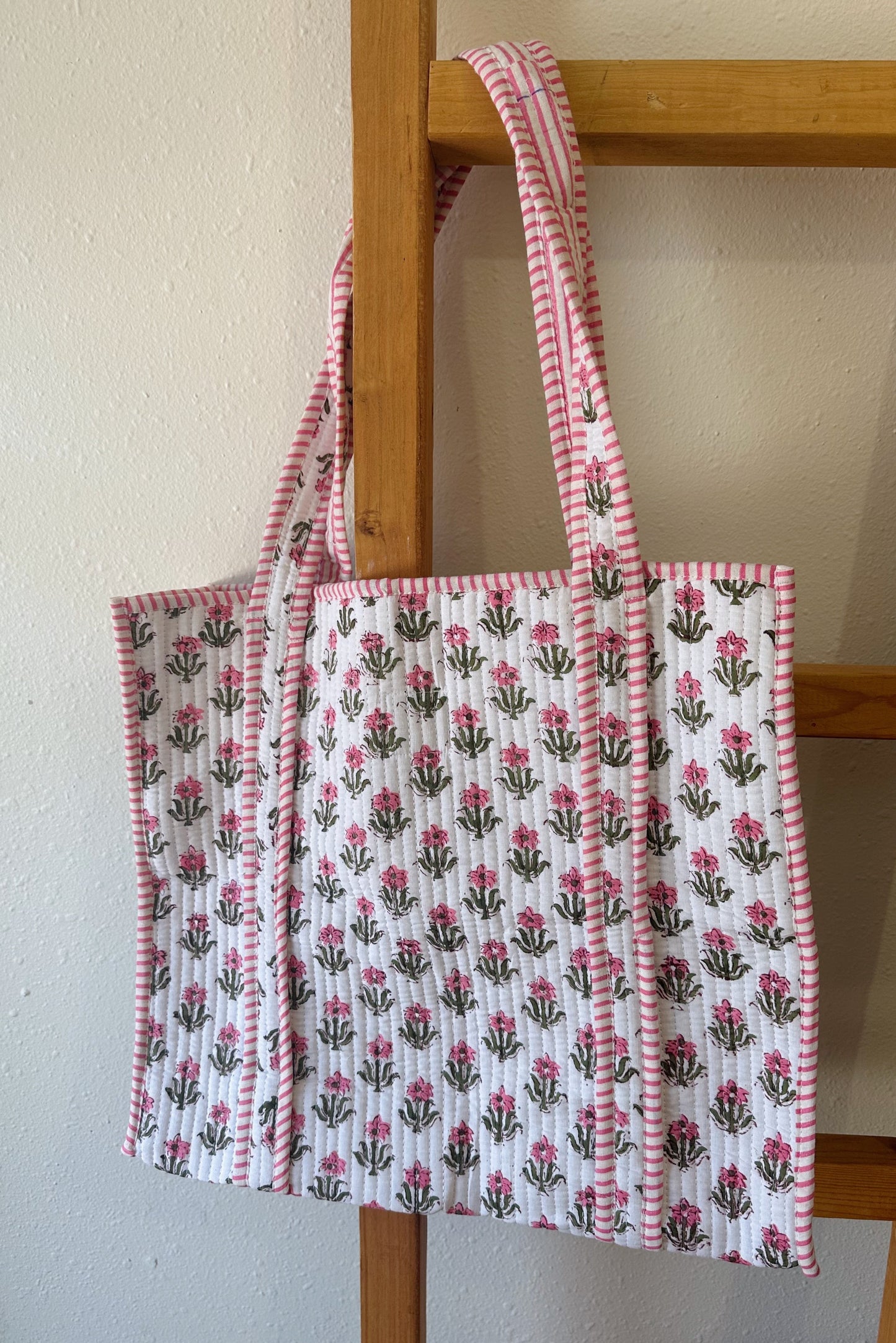 Tea Party Quilted Tote Bag