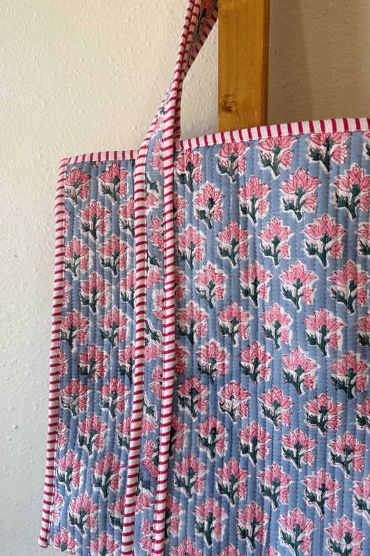 Cotton Candy Quilted Tote Bag