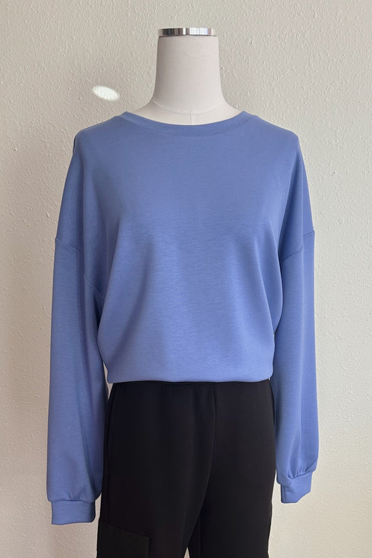 Periwinkle Scuba Cropped Crewneck