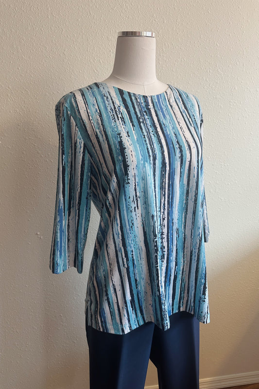 Open Minded Patterned Blouse - Multiple Colors