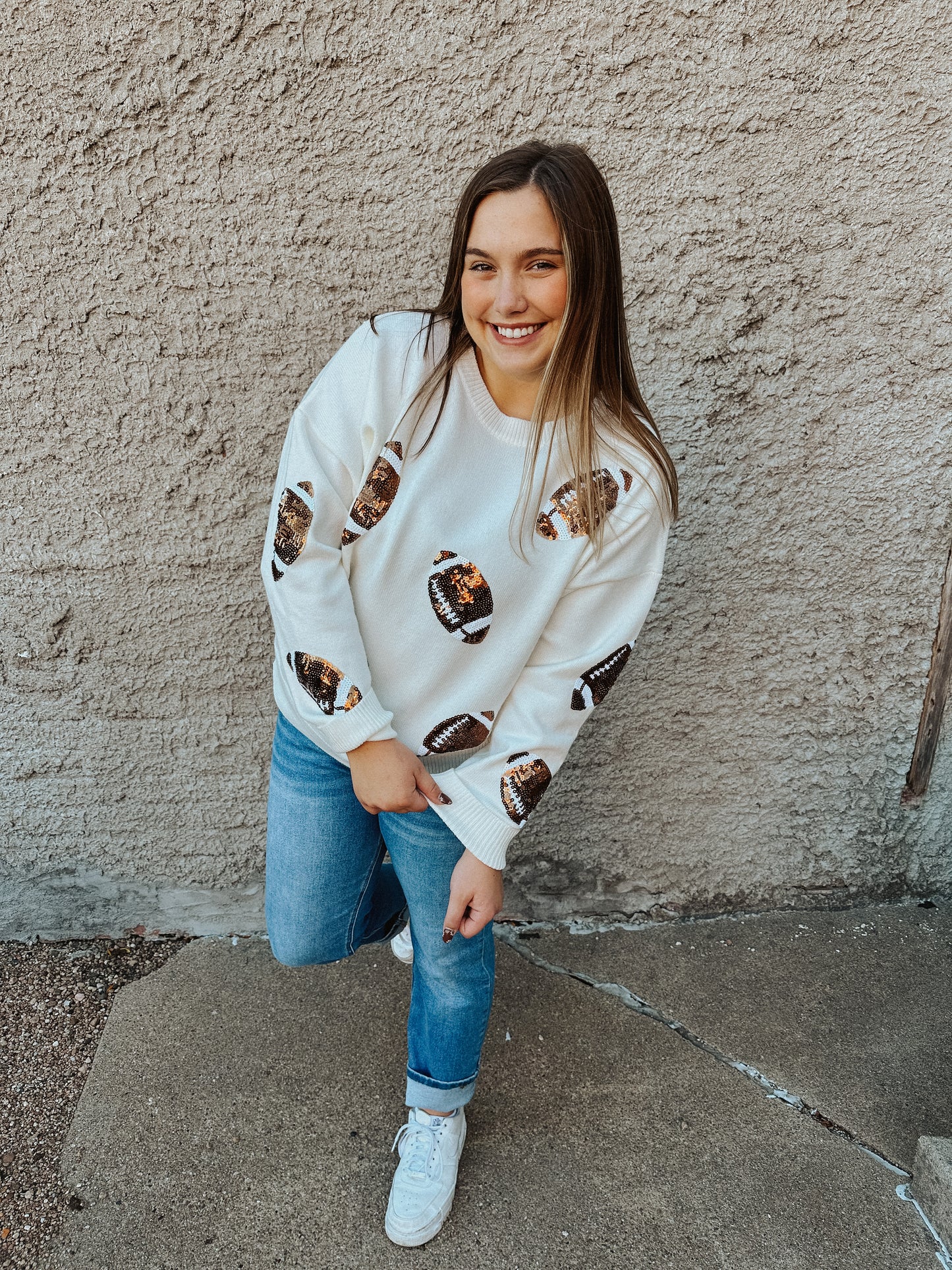 Game Day Football Sequin Sweater
