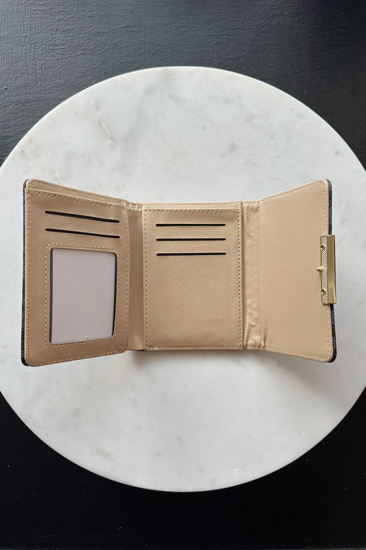 Triangle Checkered Wallet - Black