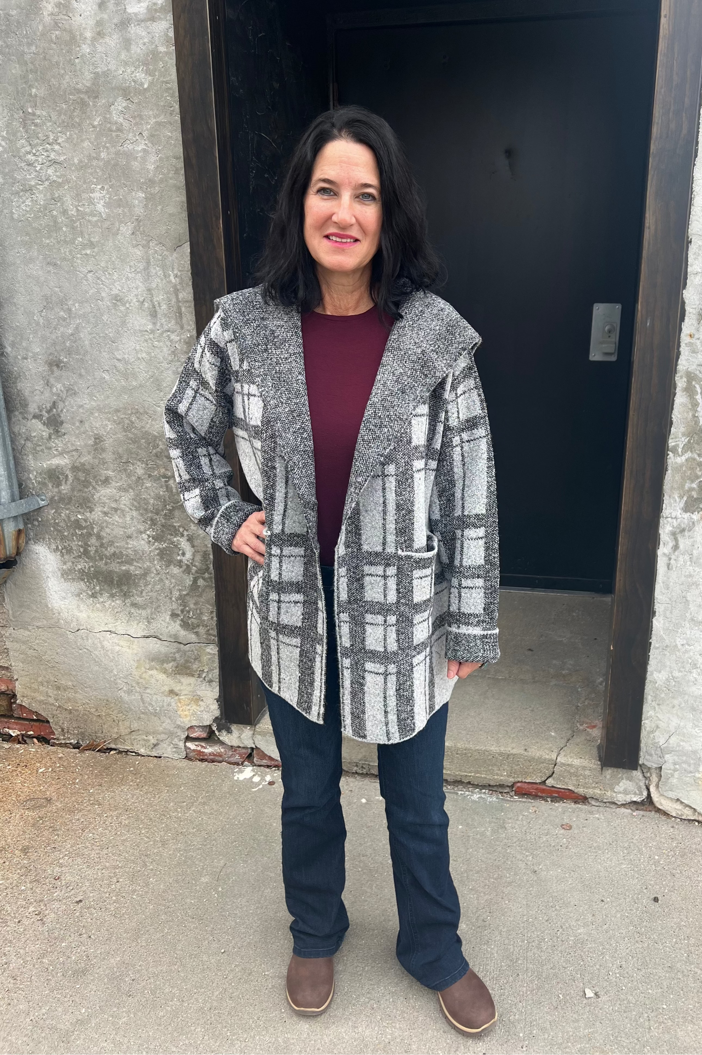 Ada Plaid Cardigan Sweater