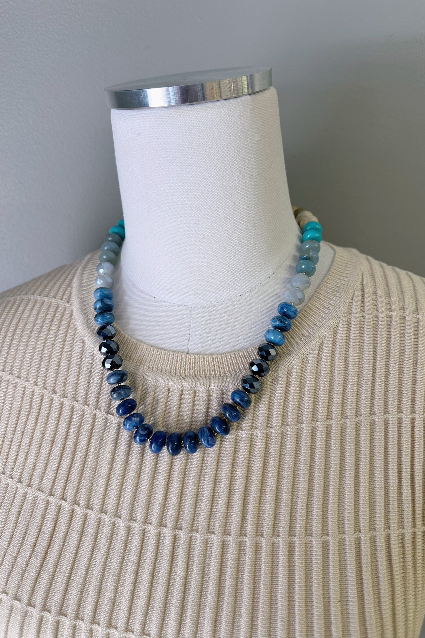 Chunky Beaded Necklace - Multiple Colors