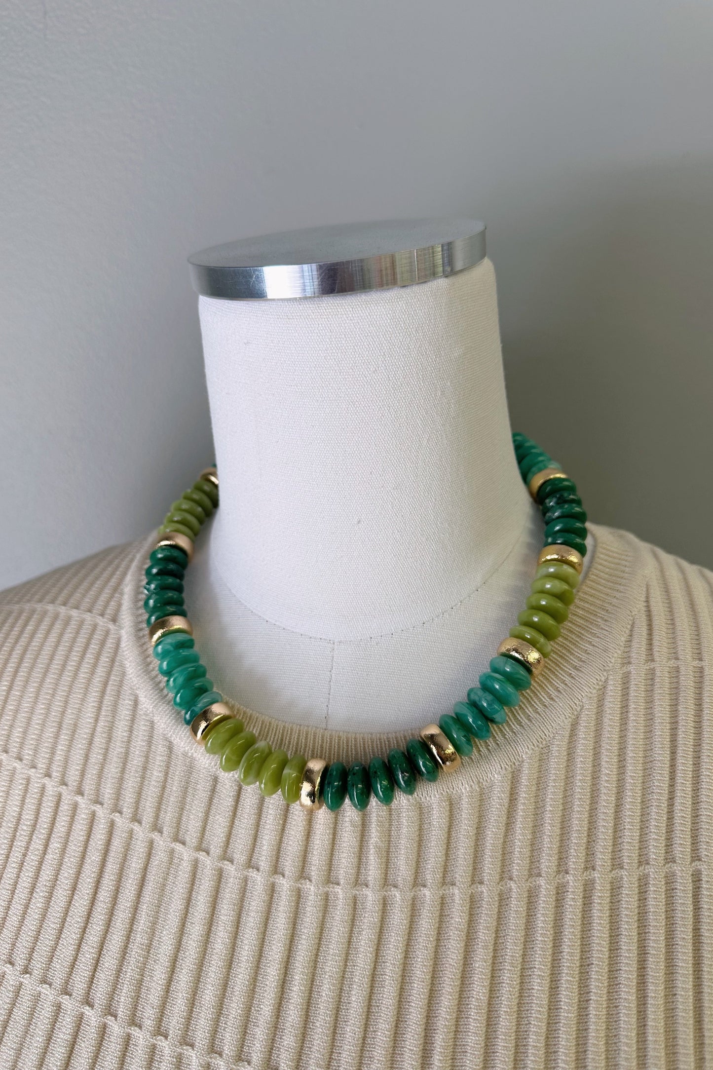 Chunky Beaded Necklace - Multiple Colors