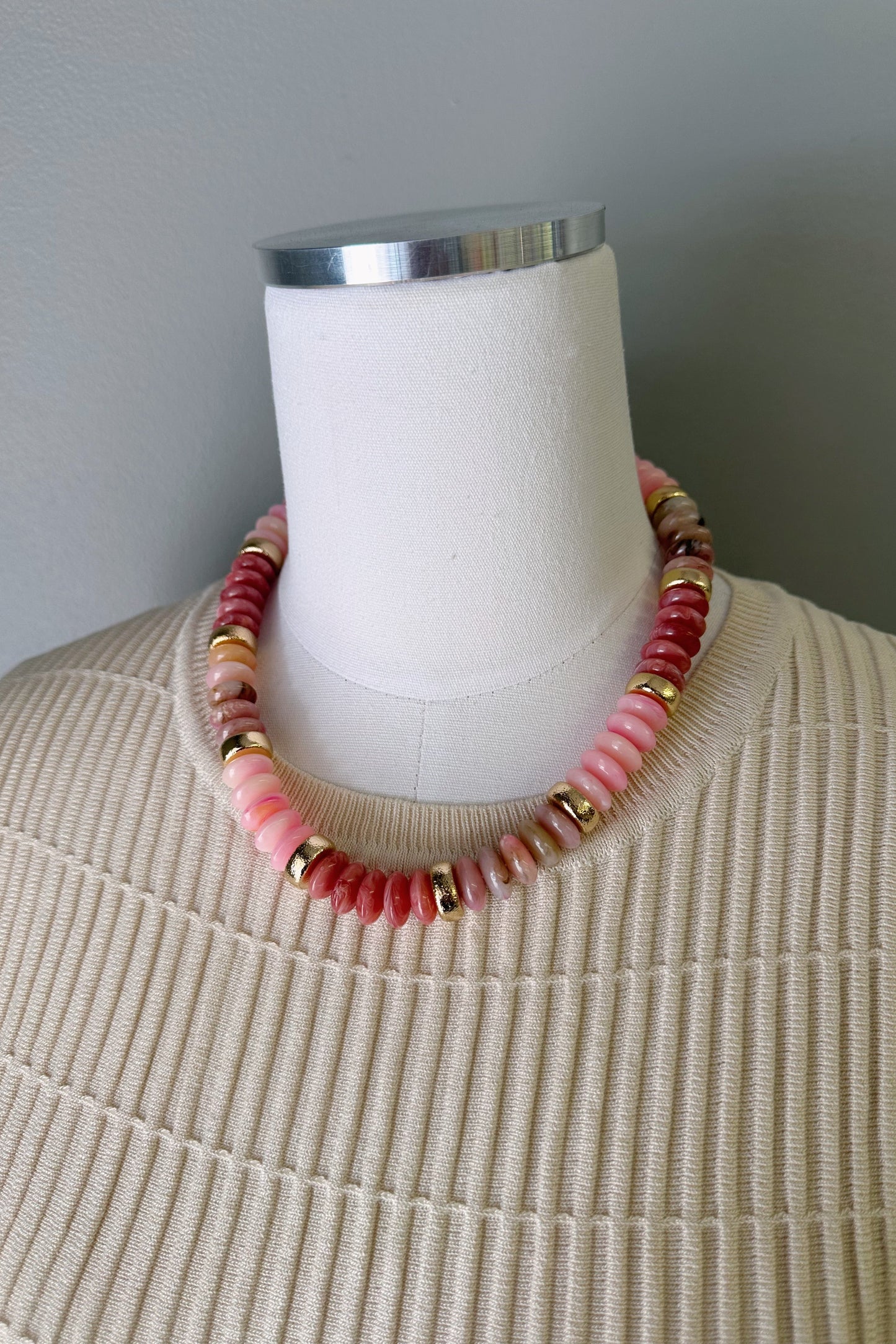 Chunky Beaded Necklace - Multiple Colors