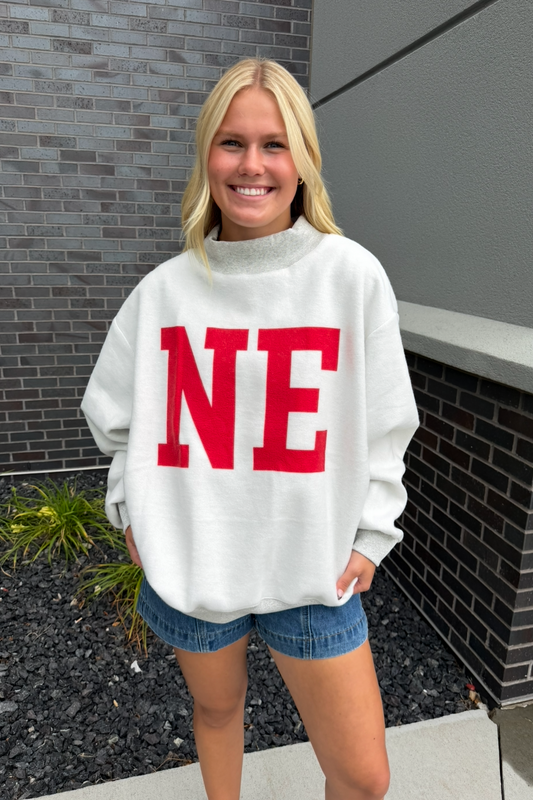 Nebraska Reversible Mockneck Sweatshirt