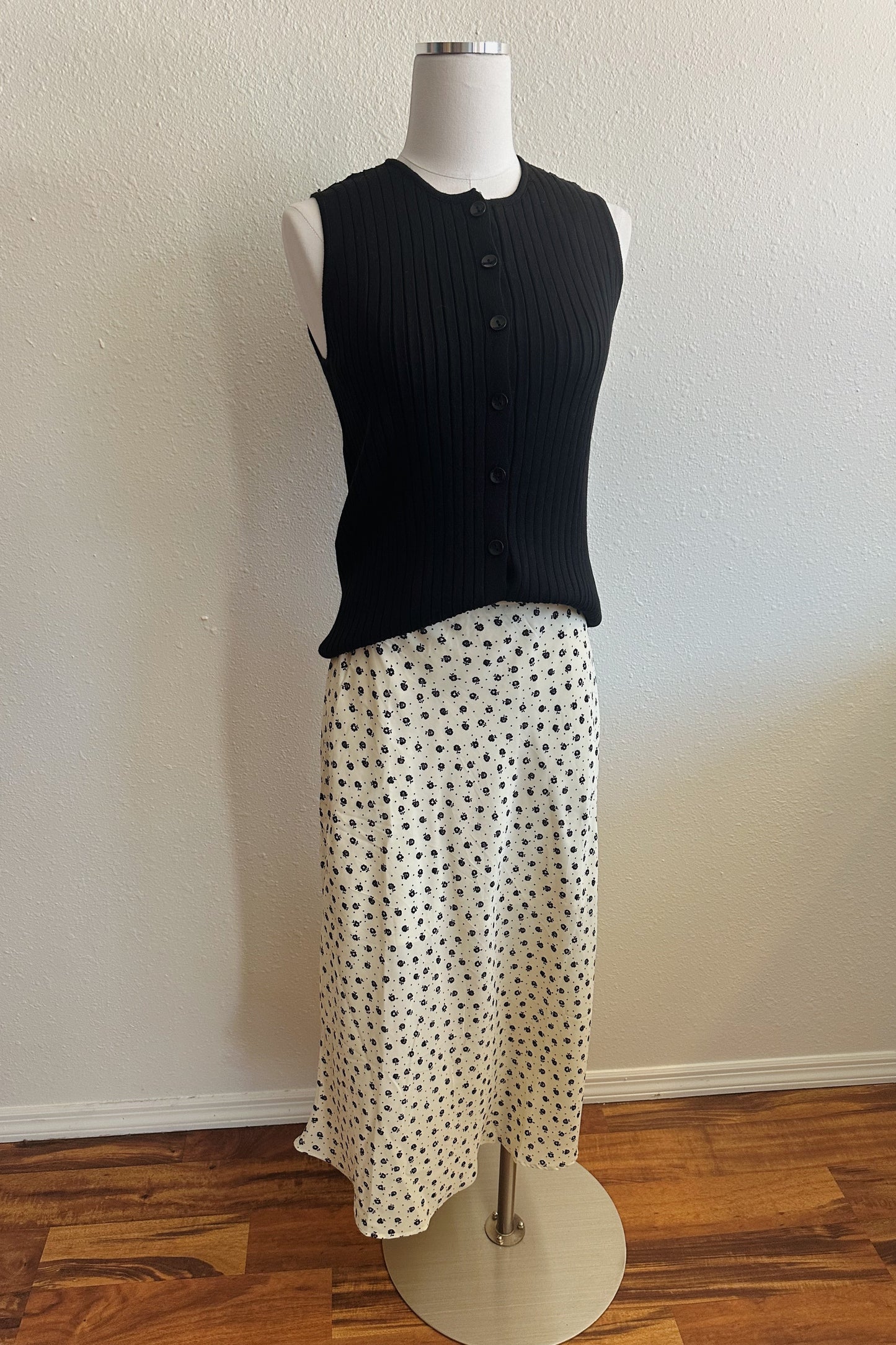 Floral Print Midi Skirt