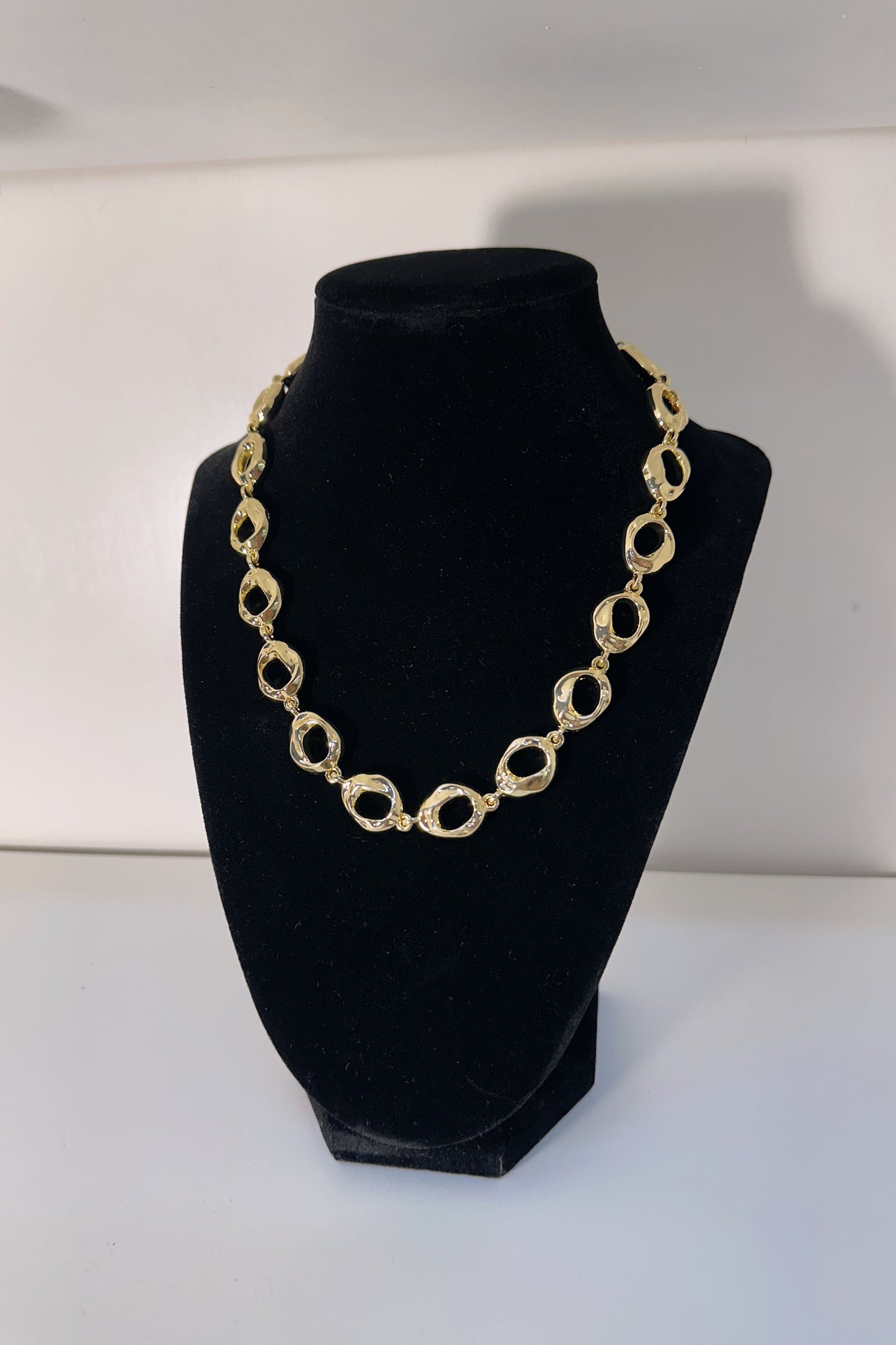 Oryan Open Circle Chain Link Necklace - Gold