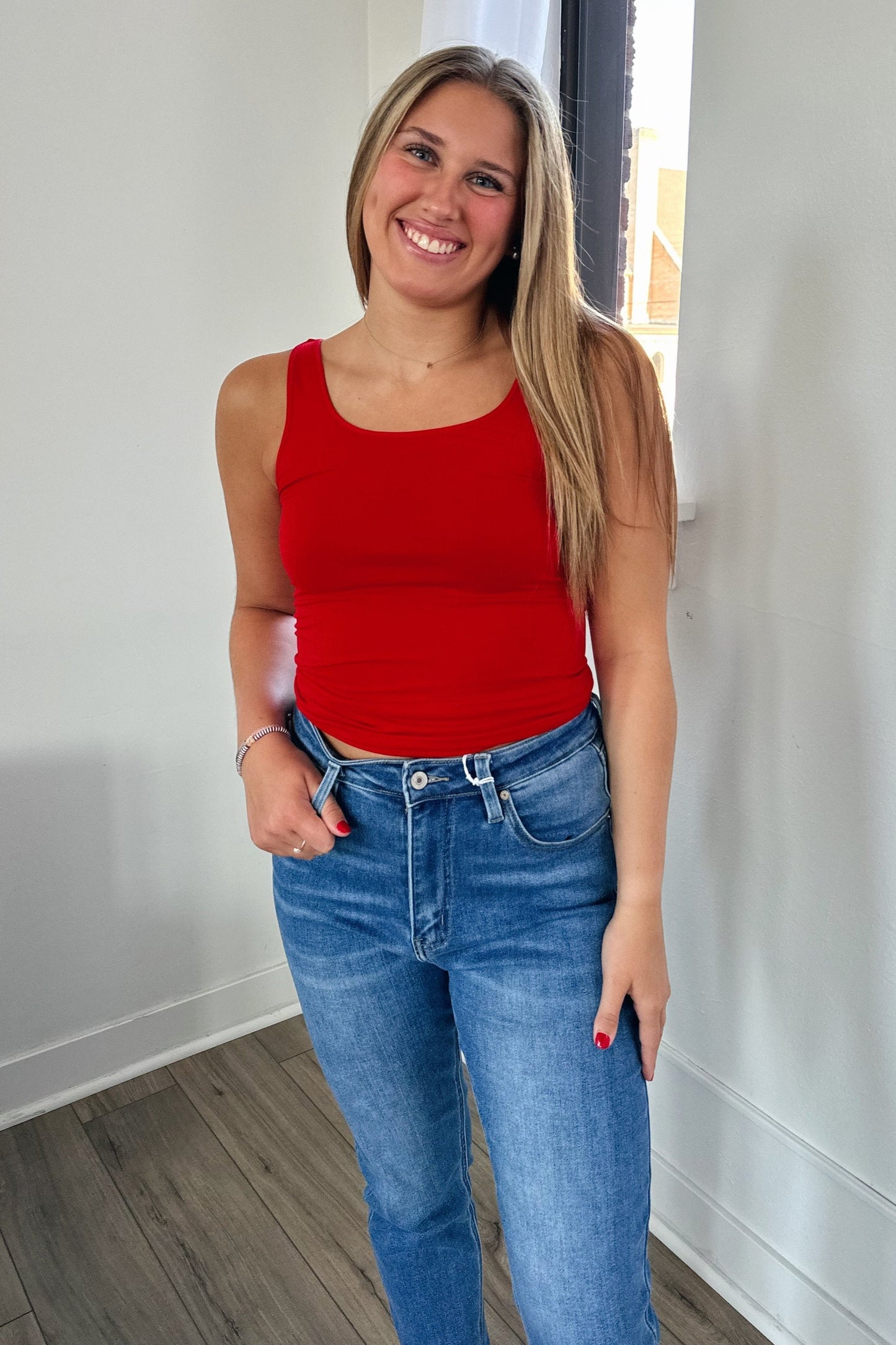 Signature Jersey Tank Top - Red