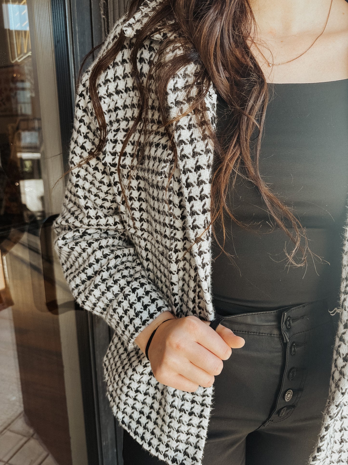 B&W Houndstooth Jacket