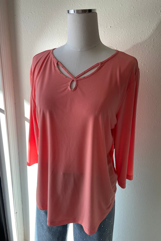 3/4 Patti Knit Top - Multiple Colors