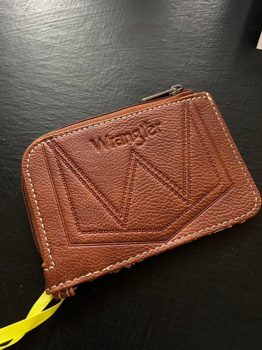 Wrangler Southwestern Art Print Mini Zip Card Case - Black and White