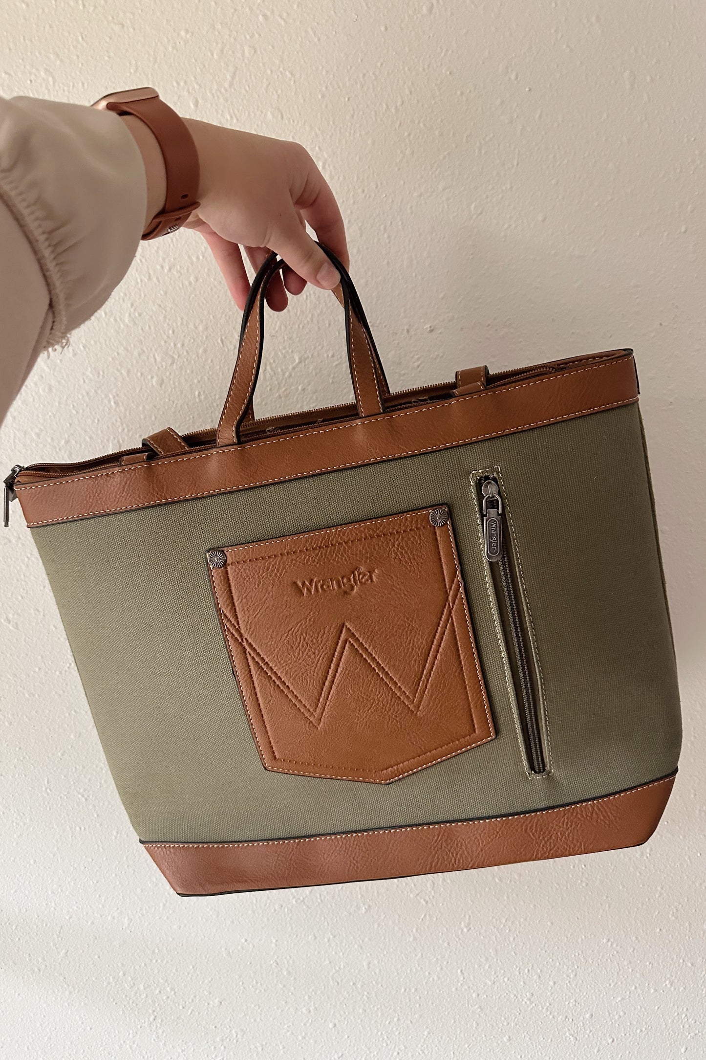 Wrangler Canvas Top Handle Tote/Shoulder Bag - Multiple Colors