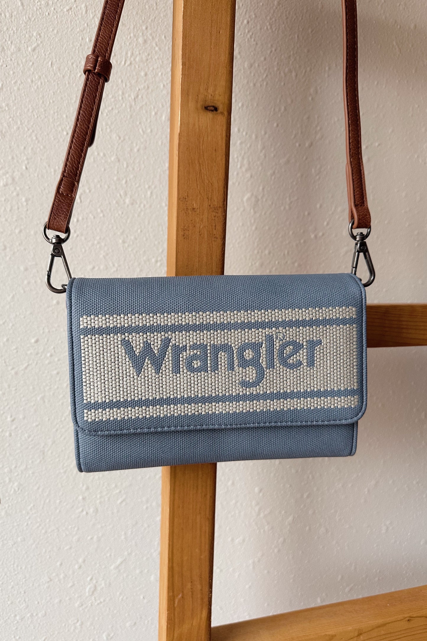 Wrangler Logo Waxed Canvas Wallet/Crossbody (Multiple Colors)