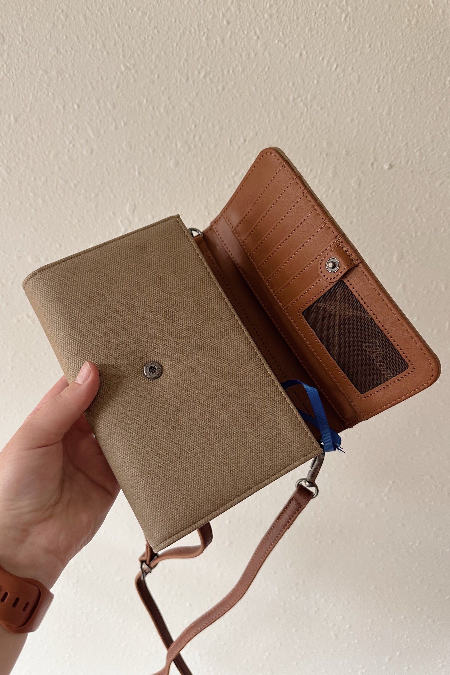 Wrangler Logo Waxed Canvas Wallet/Crossbody (Multiple Colors)